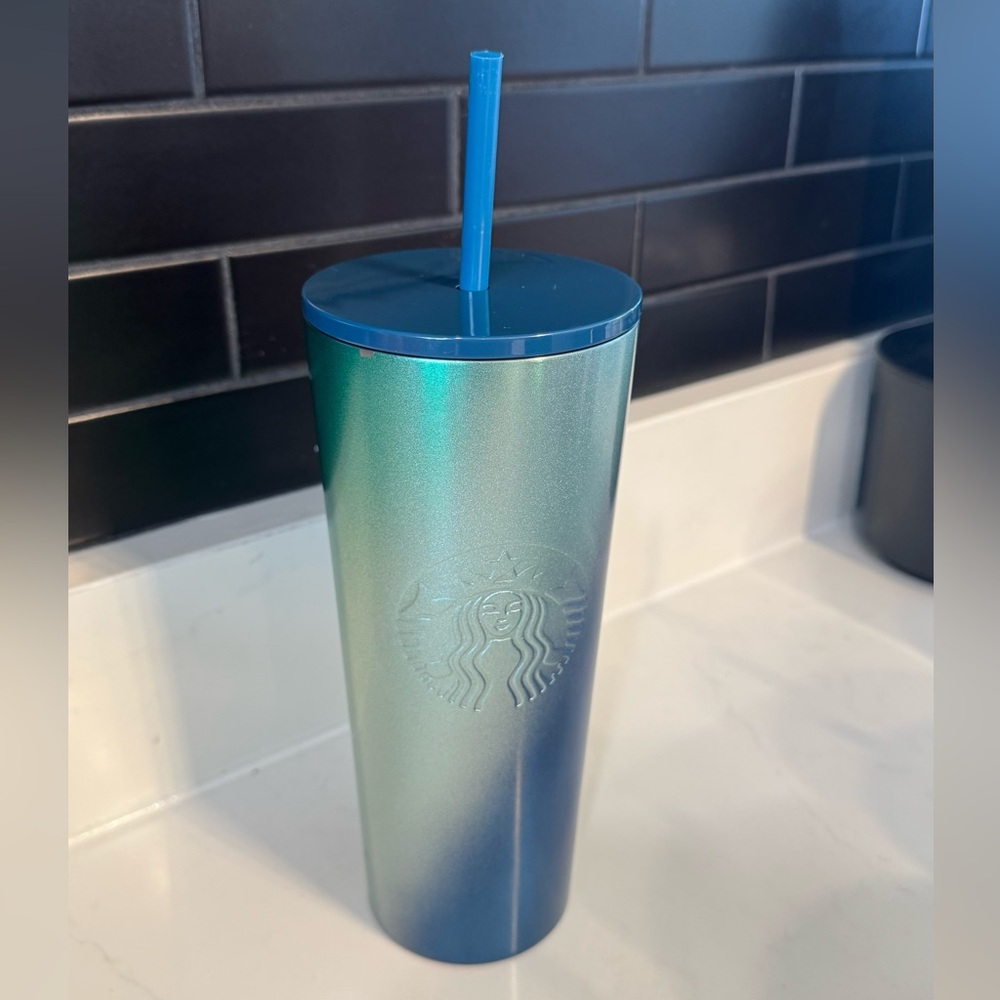 Starbucks Blue Gradient Tumbler with Straw